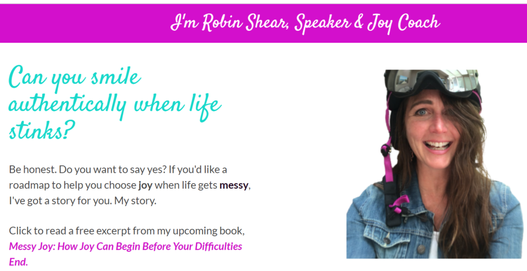 Excerpt from Messy Joy as authored by Robin Shear